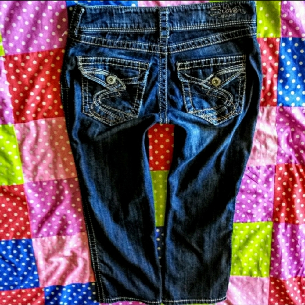 Silver Jeans Size 28 Suki Skinny Leg Capri - Picture 2 of 13